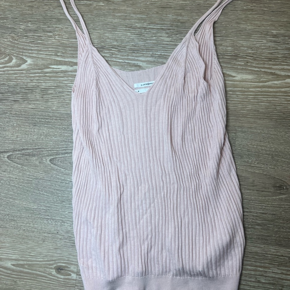 Anthropologie Light Pink Ribbed Camisole